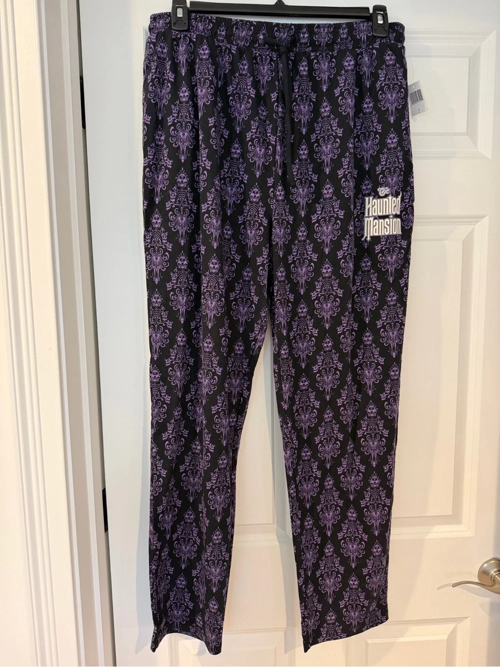 Disney Parks Haunted Mansion Purple Wallpaper pajama pants Large Halloween